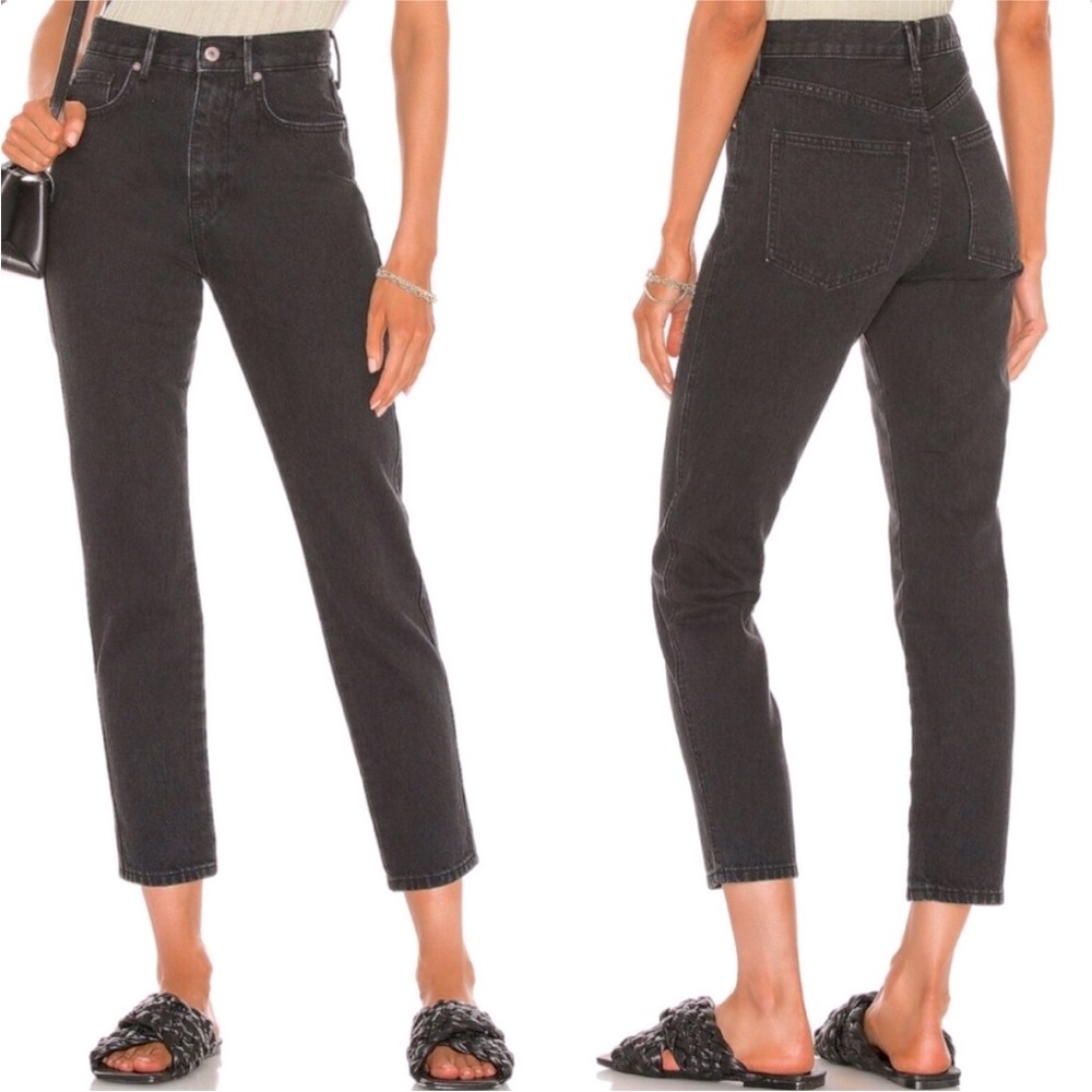Free People/We The Free - Stove Pipe Black High Rise Waist Ankle Jeans NWOT